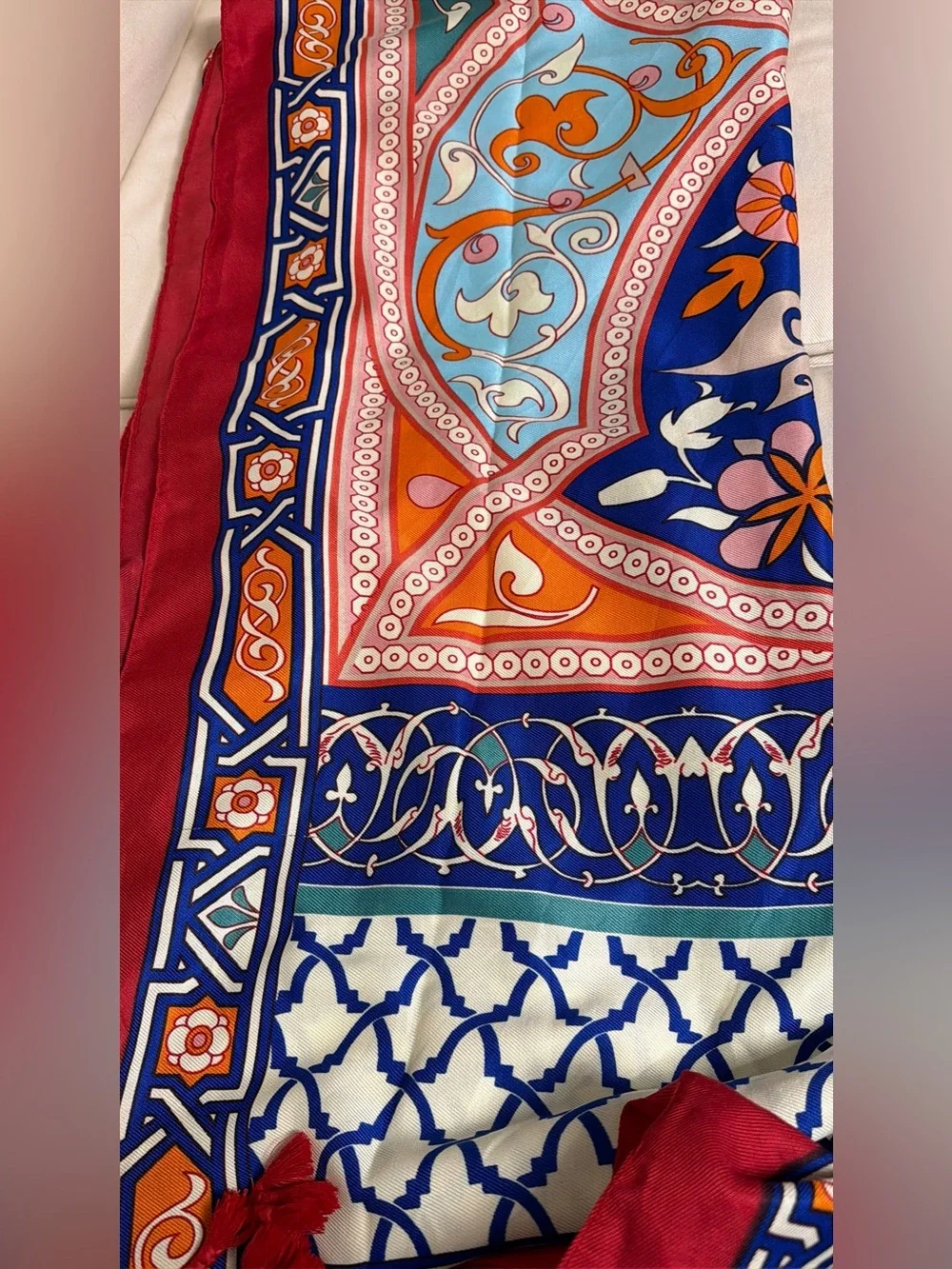 Mindful Souls Multicolor Corner Tassel Scarf Shawl Cover Up 70